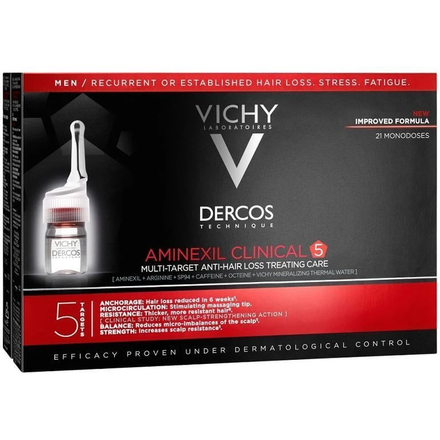 Vichy Dercos Aminexil Clinical 5 для мужчин 21 x 6 мл: цены и характеристики