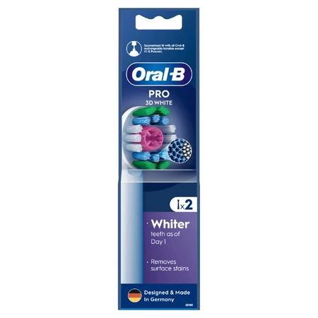 Oral-B Pro 3D White, сменные насадки со щетиной для электрической зубной щетки Clean Maximiser, 2 шт.: цены и характеристики