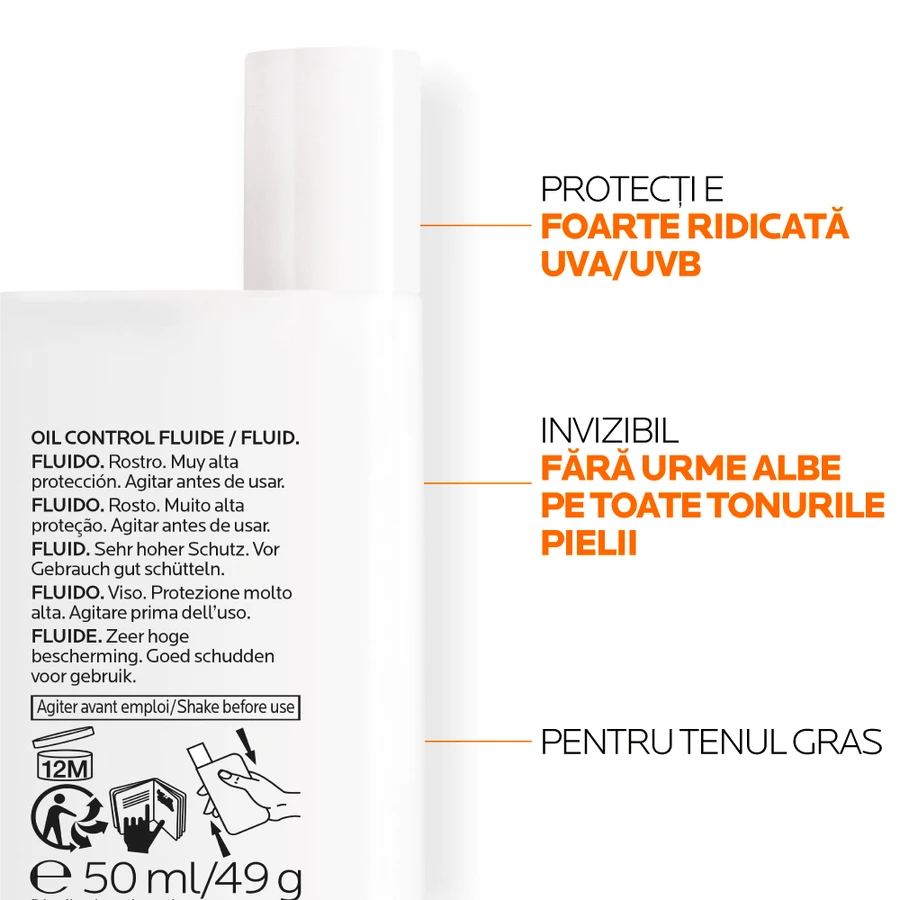 La Roche-Posay Anthelios Invisible Fluid Сонцезахисний флюїд без запаху UVmune, SPF 50+, 50 мл: ціни та характеристики