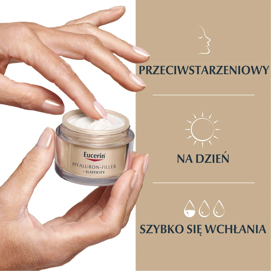 Eucerin Hyaluron Filler + Elasticity, укрепляющий дневной крем против морщин с тиамидолом, SPF 15, 50 мл: цены и характеристики