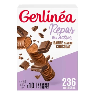 Низкокалорийные батончики со вкусом шоколада, 10 шт. х 31 г, Gerlinea