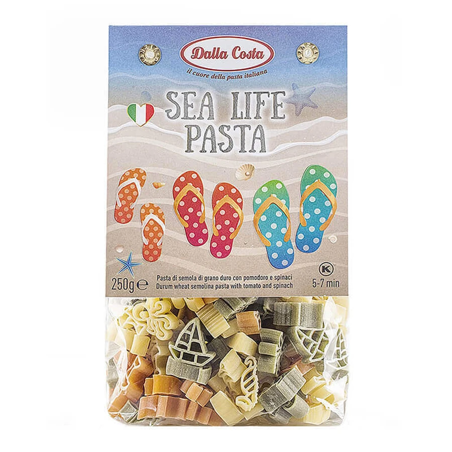 Макароны Sea Life трехцветные из твердых сортов пшеницы, 250 г, Dalla Costa: цены и характеристики