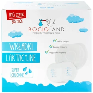 Bocioland, прокладки для грудей, супершон, 100 шт.