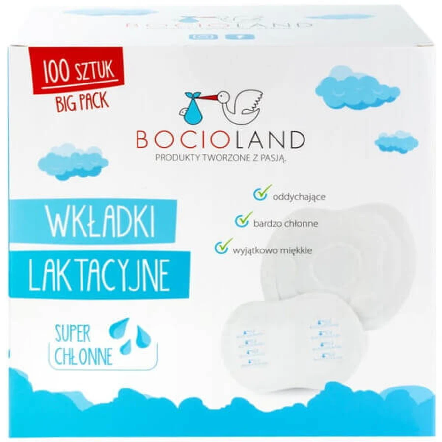 Bocioland, прокладки для грудей, супершон, 100 шт.: ціни та характеристики