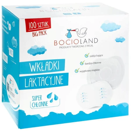 Bocioland, прокладки для грудей, супершон, 100 шт.: ціни та характеристики