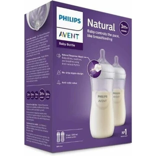Philips AVENT Пляшечка Natural Response 330 мл, 3м+ 2 шт 1×2 шт, пляшечка