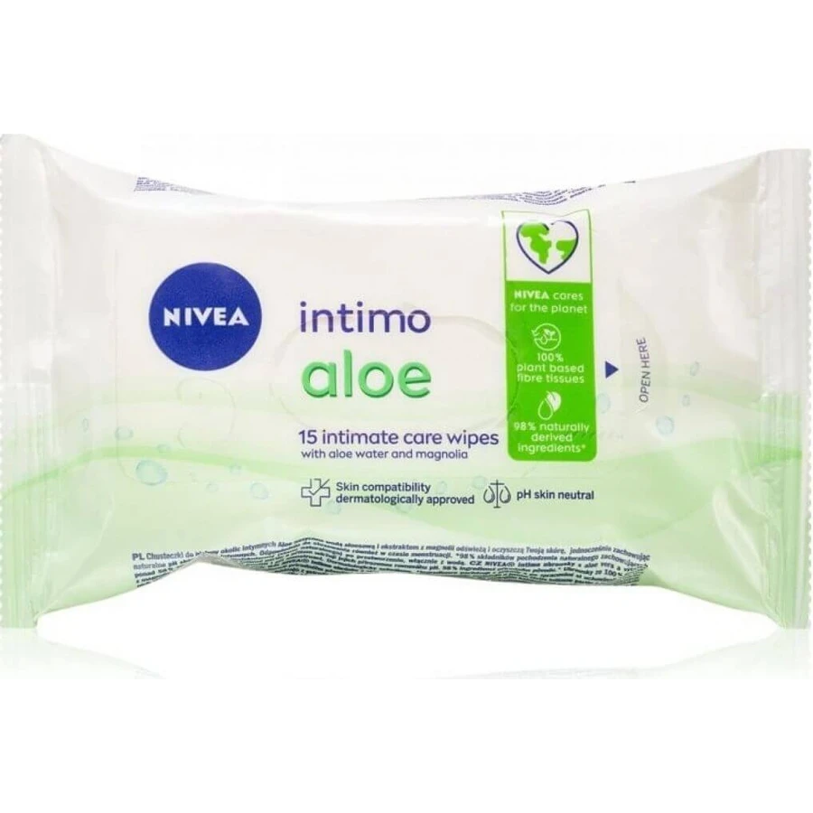 NIVEA Интимные гигиенические салфетки Алоэ 1×15 шт, салфетки: цены и характеристики