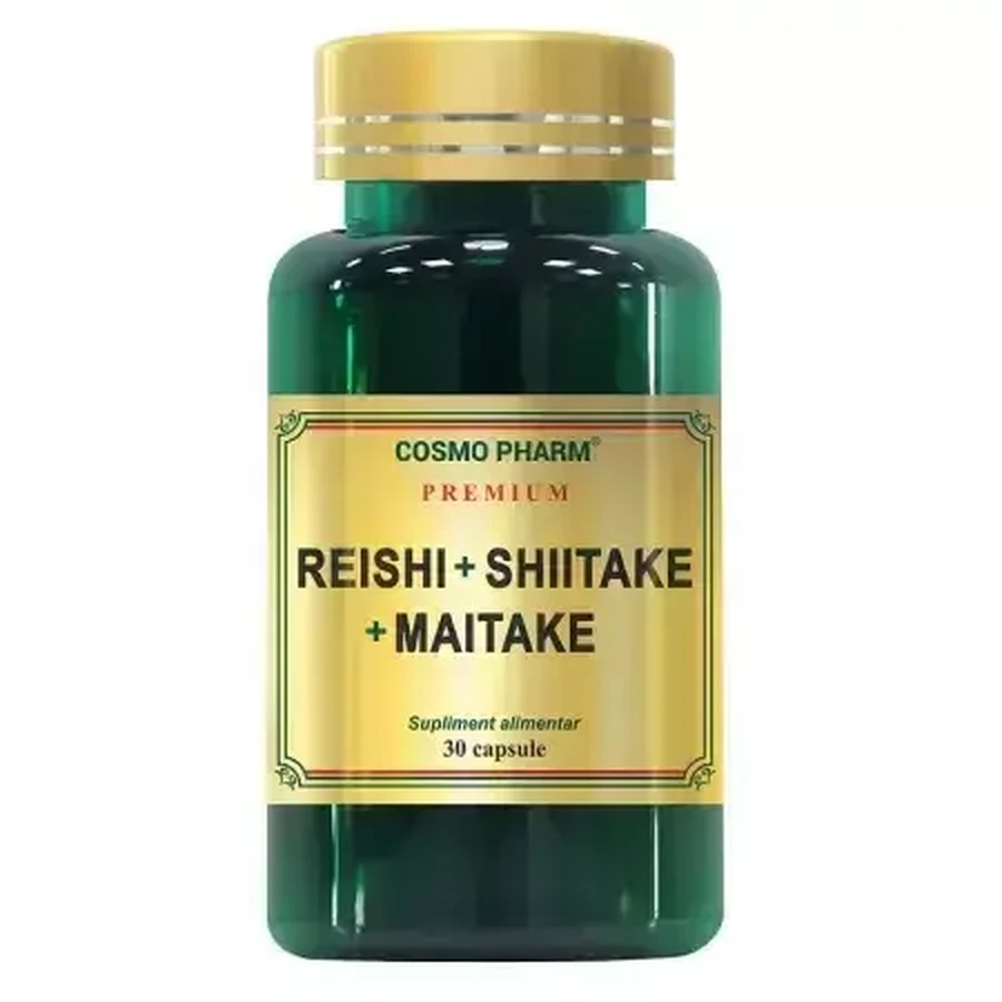 Premium Reishi Рейши Шитаке Майтаке, 30 капсул, Космофарм: цены и характеристики