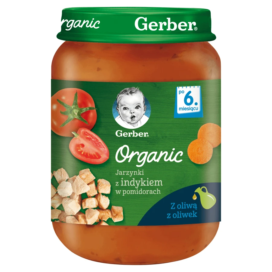 Gerber Organic Lunch, овочі з індичкою в томатах, після 6 місяців, 190 г: ціни та характеристики