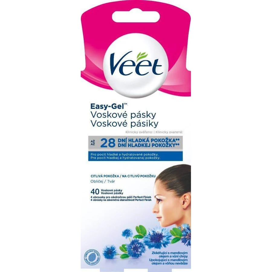 Veet Смужки холодного воску для депіляції обличчя 40 шт: ціни та характеристики