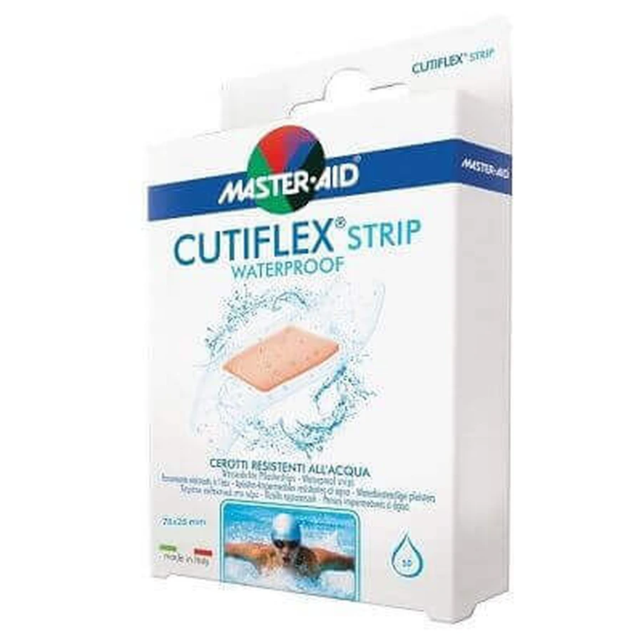 Cutiflex Strip Master-Aid водонепроникні пластирі, 78x26 мм, 10 штук, Pietrasanta Pharma: ціни та характеристики