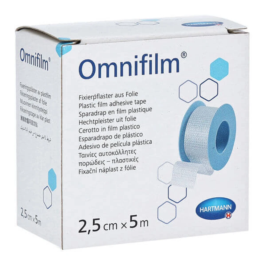 Omnifilm, клейка плівка, 2,5 см х 5 м, 1 шт.: ціни та характеристики