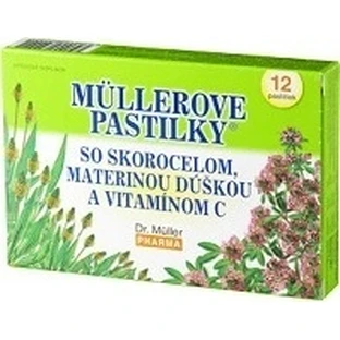 ЛЬОДЯНИКИ MÜLLER ЗІ СКОРОМ. МАТ. ДОЧКА І ВІТ. С 1×12 шт, від кашлю