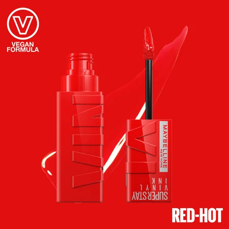 Maybelline New York New York Superstay Vinyl Ink 25 Red hot жидкая помада 4,2 мл: цены и характеристики