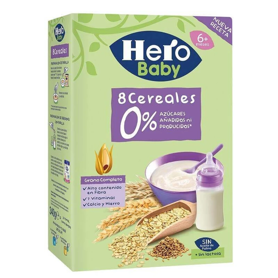 Сухая безмолочная каша HeroBaby 8злаков для детей с 6 месяцев, 340 г: цены и характеристики