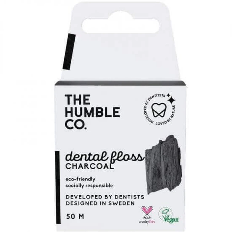 Вугільна зубна нитка, 50 м, Humble: ціни та характеристики