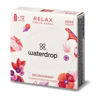 Концентрат напою Waterdrop Microdrink Relax, кубики з гібіскусом та ацеролою, 12 шт.