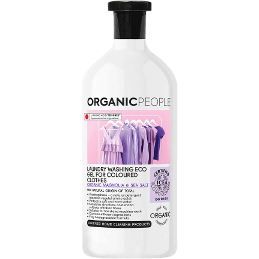 Гель для прання Organic People Еко для кольорової білизни, магнолія та морська сіль 1000 мл: ціни та характеристики