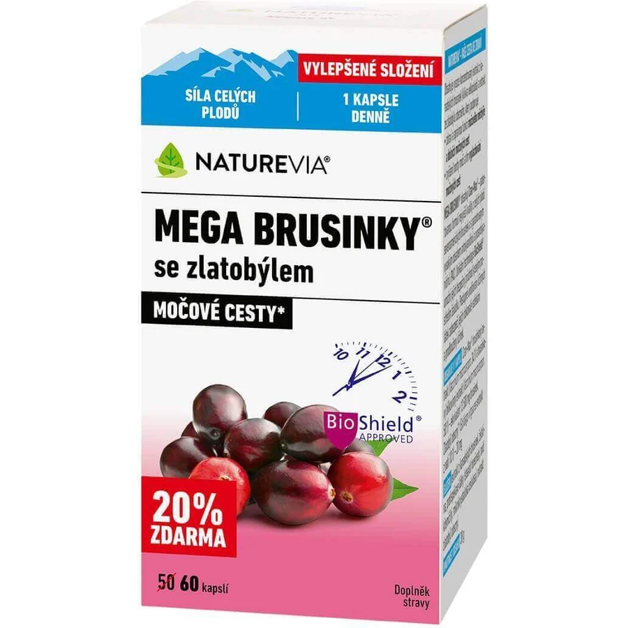 NatureVia Мега журавлина з золотистим деревом 60 шт: ціни та характеристики
