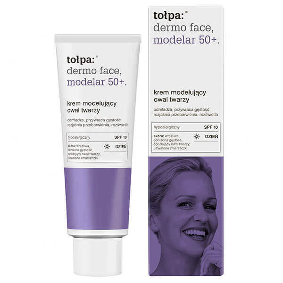 Topa Dermo Face, Modelar 50+, крем для обличчя для формування овалу обличчя, денний 40 мл: ціни та характеристики