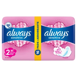 Прокладки Always Ultra Sensitive Normal Plus 2, 5 капель, 16 шт.