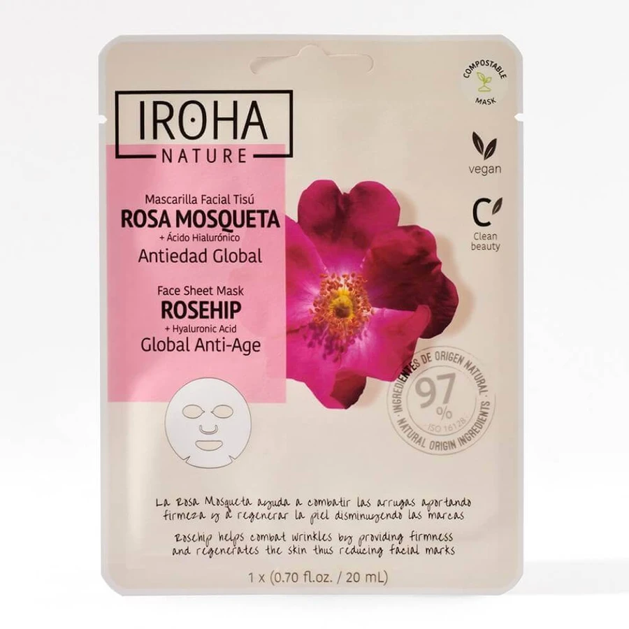 Антивозрастная маска для лица RoseHip & Hyaluronic, 20 мл, Iroha: цены и характеристики