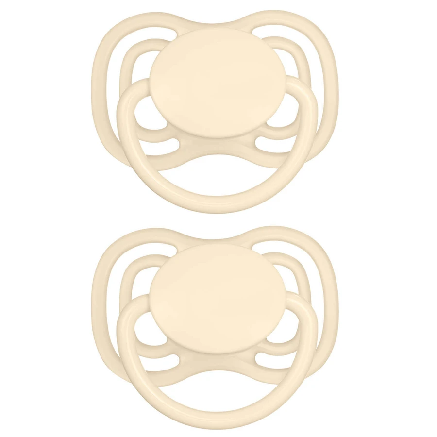 Canpol Babies, силиконовая пустышка, симметричная, Nude, кремовая, 23/229, 6-18 месяцев, 2 штуки: цены и характеристики