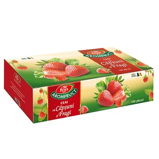 Чай з полуницею та суницею Aromfruct, 100 пакетиків, Fares
