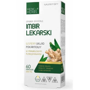 Имбирь лекарственный 600 мг 60 капсул Medica Herbs