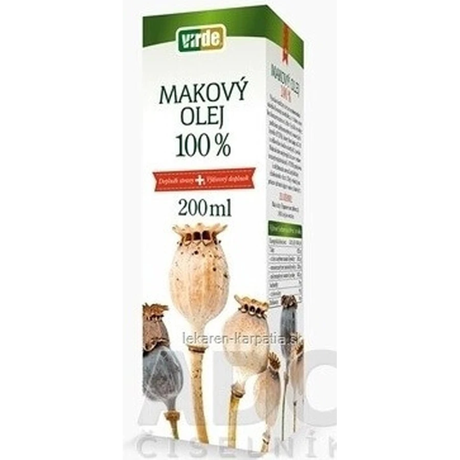 VIRDE Олія маку 100% 1×200 мл, дієтична добавка: ціни та характеристики