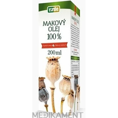 VIRDE Олія маку 100% 1×200 мл, дієтична добавка: ціни та характеристики