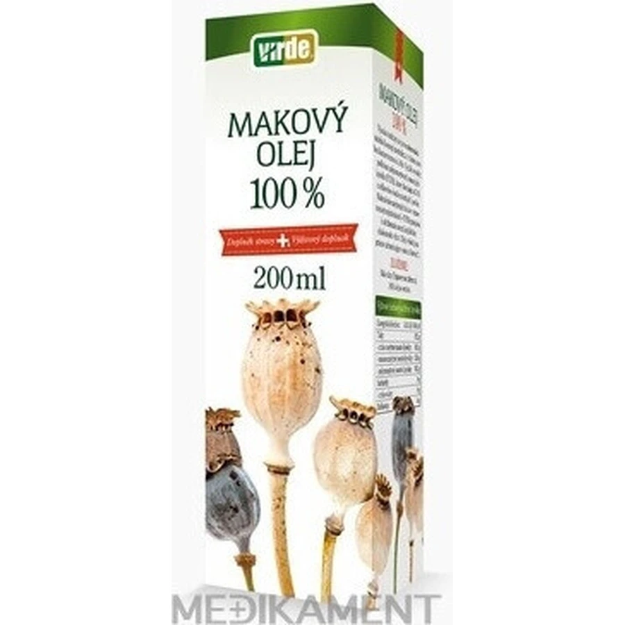 VIRDE Олія маку 100% 1×200 мл, дієтична добавка: ціни та характеристики