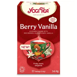 Органічний чай з ягодами та ваніллю, 17 пакетиків, Yogi Tea