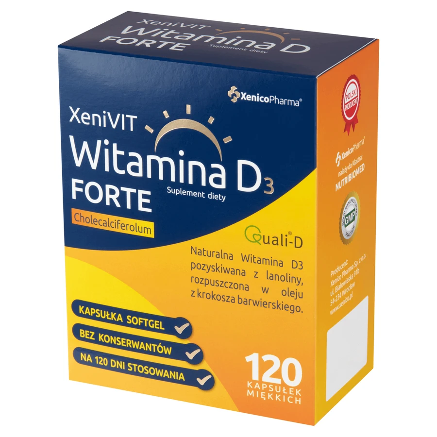 XeniVIT Вітамін D 4000 Форте, 120 капсул: ціни та характеристики