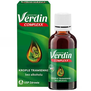 Вердин Комплекс USP Zdrowie Verdin Complexx Digestive Drops, капли для пищеварения, без содержания спирта, 40 мл