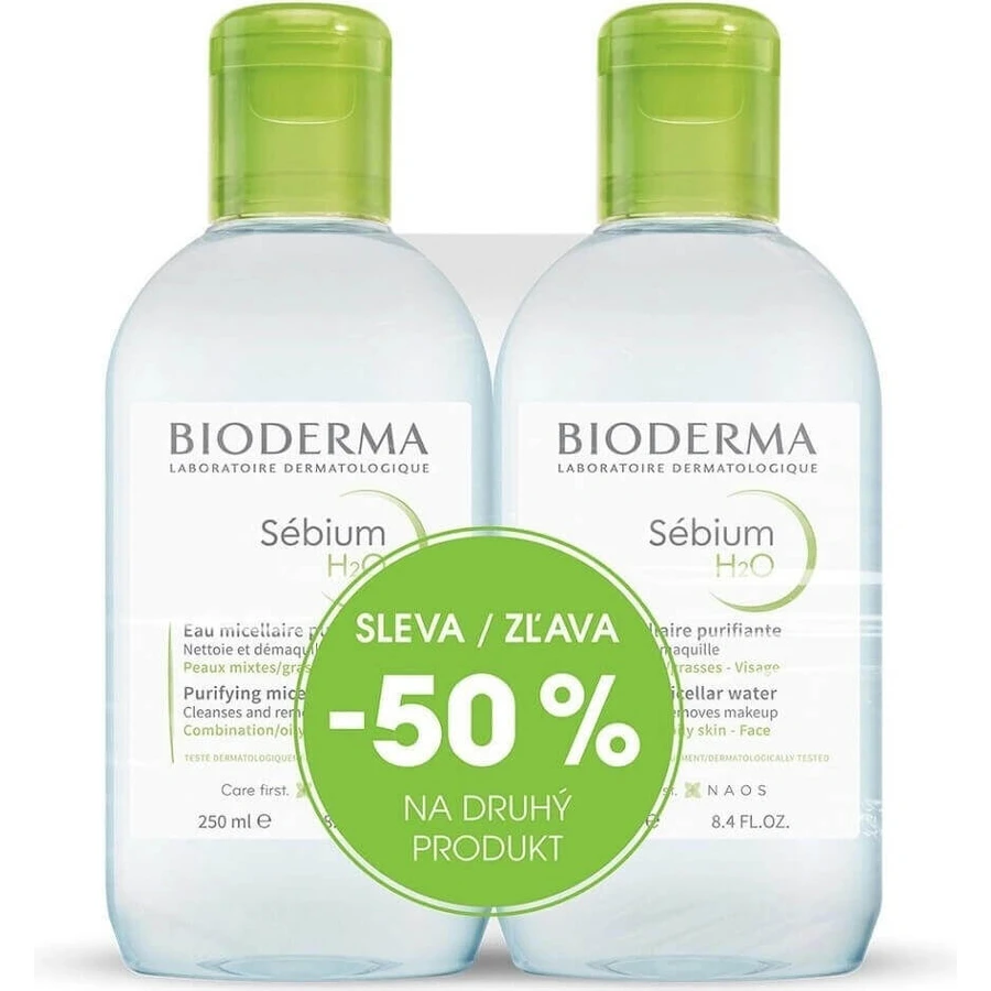 BIODERMA Sébium H2O FESTIVAL 2×250 мл: ціни та характеристики