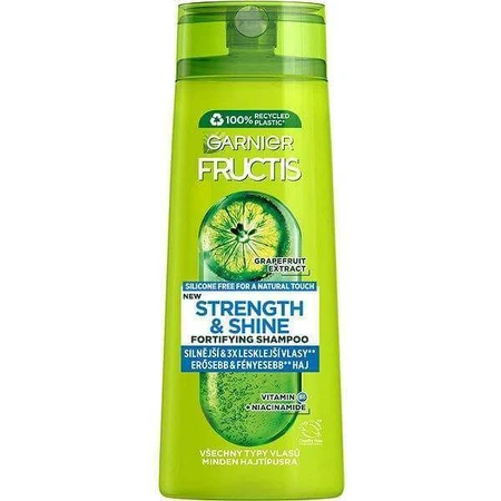 Garnier Fructis Strength & Shine Зміцнюючий шампунь для всіх типів волосся без блиску та сили, 400 мл 1×400 мл, шампунь: ціни та характеристики