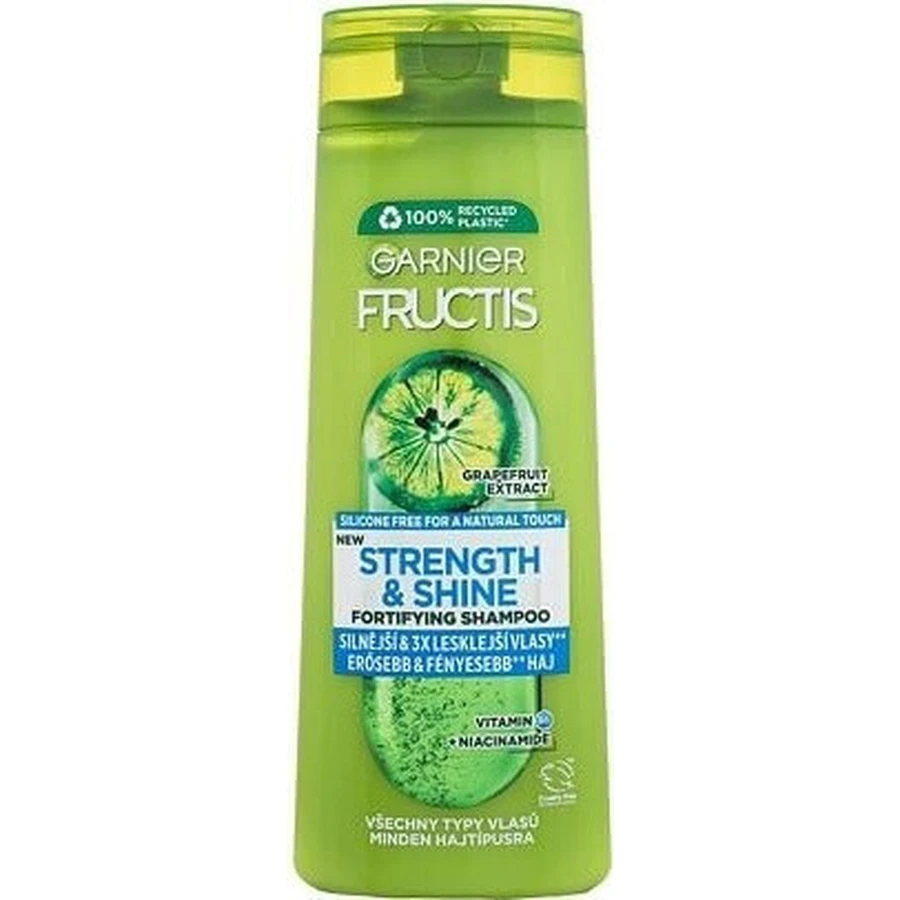 Garnier Fructis Strength & Shine Зміцнюючий шампунь для всіх типів волосся без блиску та сили, 400 мл 1×400 мл, шампунь: ціни та характеристики