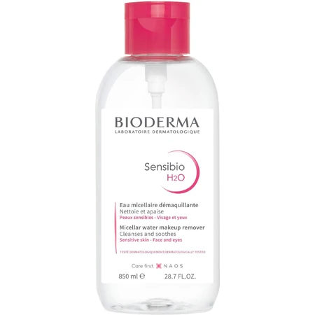 Мицеллярная вода Bioderma Sensibio H2O для чувствительной кожи помпа 850 мл: цены и характеристики