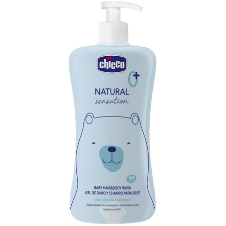 Шампунь для волосся та тіла Chicco Natural Sensation з алое та ромашкою 0м+, 500 мл: ціни та характеристики