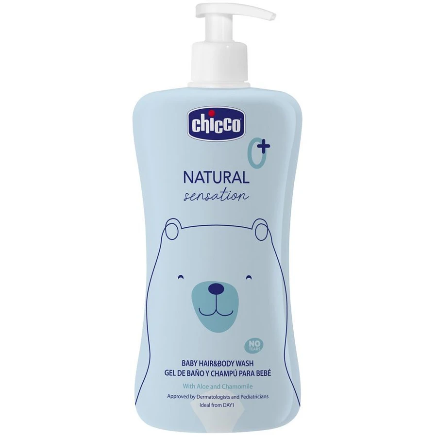 Шампунь для волосся та тіла Chicco Natural Sensation з алое та ромашкою 0м+, 500 мл: ціни та характеристики