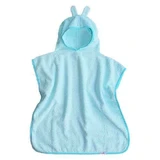 Полотенце-пончо с капюшоном и ушанкой, 2-6 лет, Bleu Cyan, Tuxi Brands