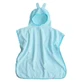 Полотенце-пончо с капюшоном и ушанкой, 2-6 лет, Bleu Cyan, Tuxi Brands