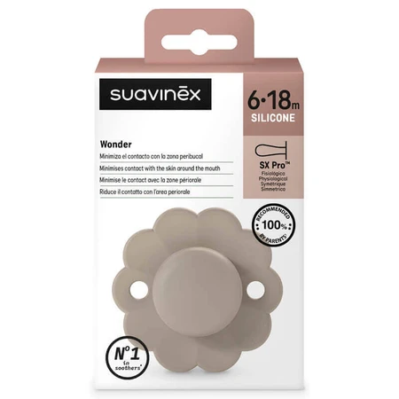 Suavinex Wonder SX Pro, физиологический манекен, силикон, серый, 6-18 месяцев, 1 штука: цены и характеристики