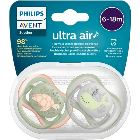 Пустышка Philips Avent Ultra Air морская 6-18м мальчик 2 шт: цены и характеристики