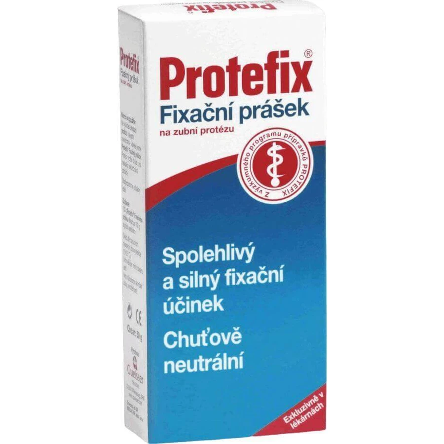 Порошок для фіксації зубних протезів Protefix 50 г: ціни та характеристики