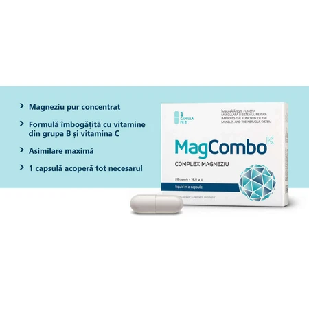 Магниевый комплекс MagCombo 940 мг Visislim, 20 капсул: цены и характеристики