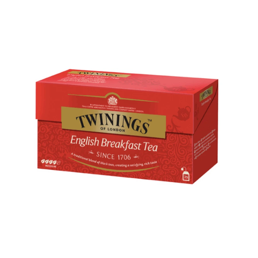 Черный чай "Английский завтрак", 25 пакетиков, Twinings: цены и характеристики