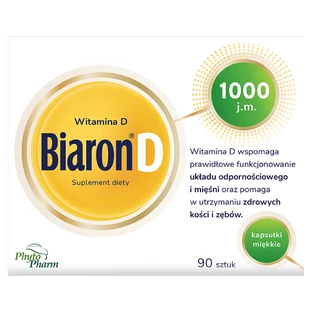 Біарон D, вітамін D 1000 МО, від 6 років, 90 капсул