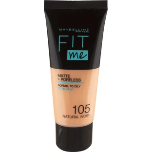 Maybelline New York Fit Me Matte & Poreless foundation 105 Natural Ivory, 30 мл